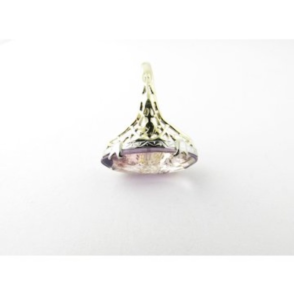 Vintage 14 Karat Yellow Gold Amethyst RIng Size 6.75 #2380 - Picture 6 of 6